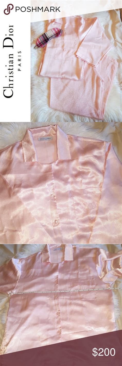 pink dior silk pajamas|dior loungewear.